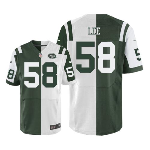Nike Jets #58 Darron Lee Green/White Men's Stitched NFL Elite Split Jersey